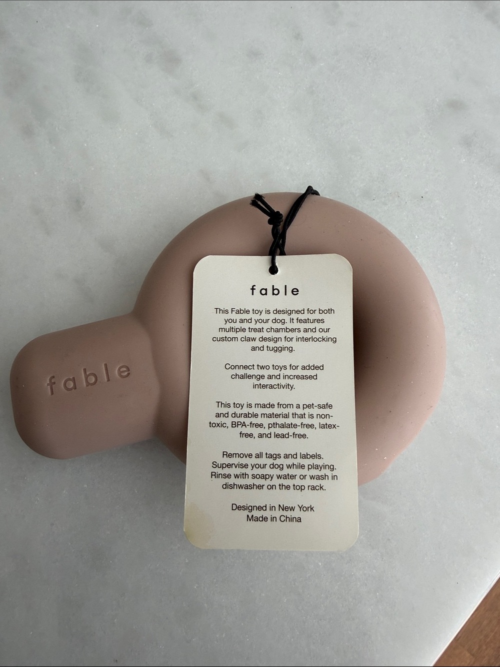 Fable Interactive Dog Toy - Dusty Pink